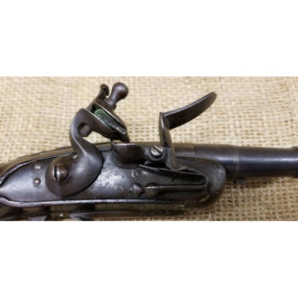 French Cannon Barrel Great-Coat Flintlock Pistol