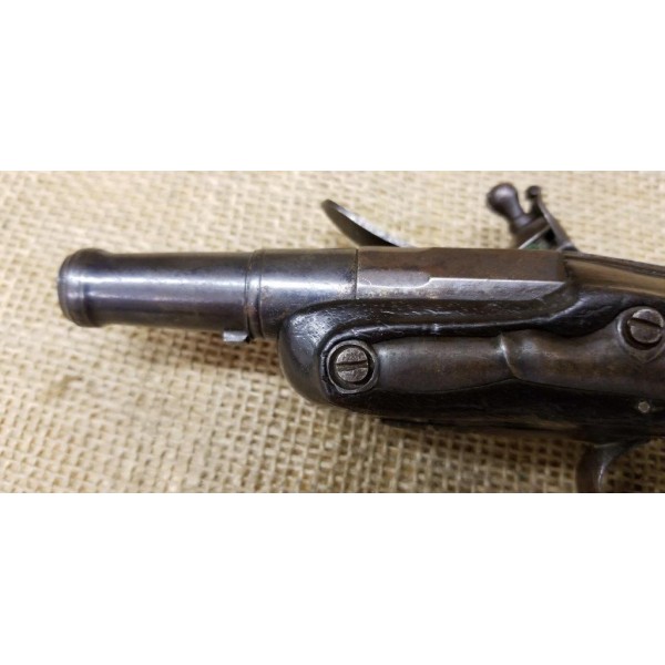 French Cannon Barrel Great-Coat Flintlock Pistol