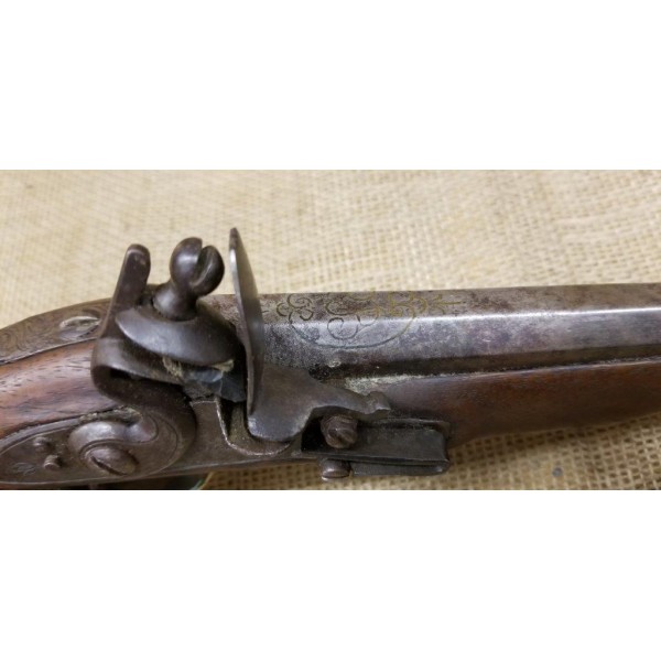 British Clark Gentleman's Flintlock Pistol
