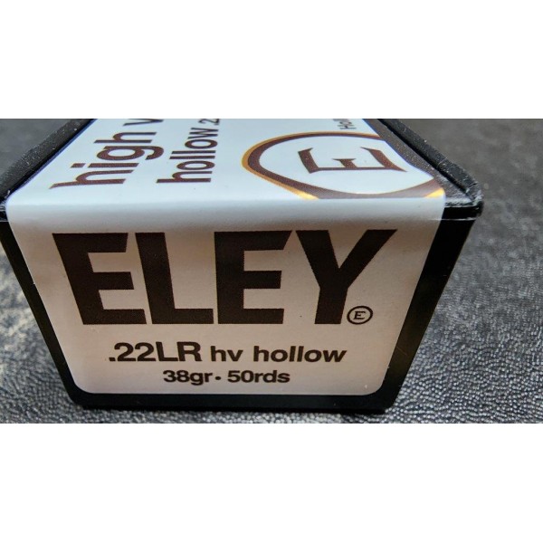 ELEY high velocity hollow .22lr 38gr