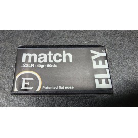 ELEY match .22lr 40gr ammo flat nose